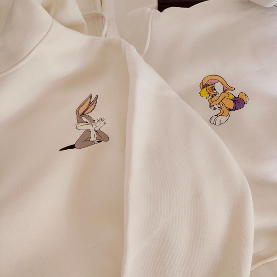 Bugs Bunny & Lola Bunny Kapşonlu Sweatshirt