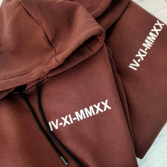 Romen Rakamlı Kombin Çift Sweatshirt Romen Rakamlı Kombin Çift Sweatshirt