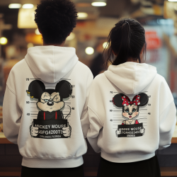 Criminal Mickey & Minnie Mouse Kapşonlu Sweatshirt