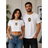 Erkek & Dişi Aslan Kombin Crop ve Tshirt