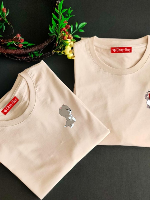 2 Adet Çizgifilm Tasarımlı  Tshirt