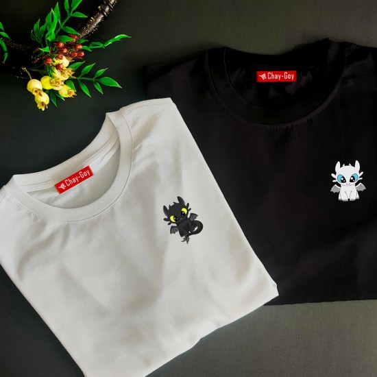 2 Adet Çizgifilm Tasarımlı  Tshirt