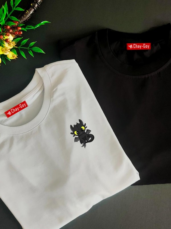 2 Adet Çizgifilm Tasarımlı  Tshirt