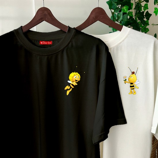 2 Adet Çizgifilm Tasarımlı  Tshirt