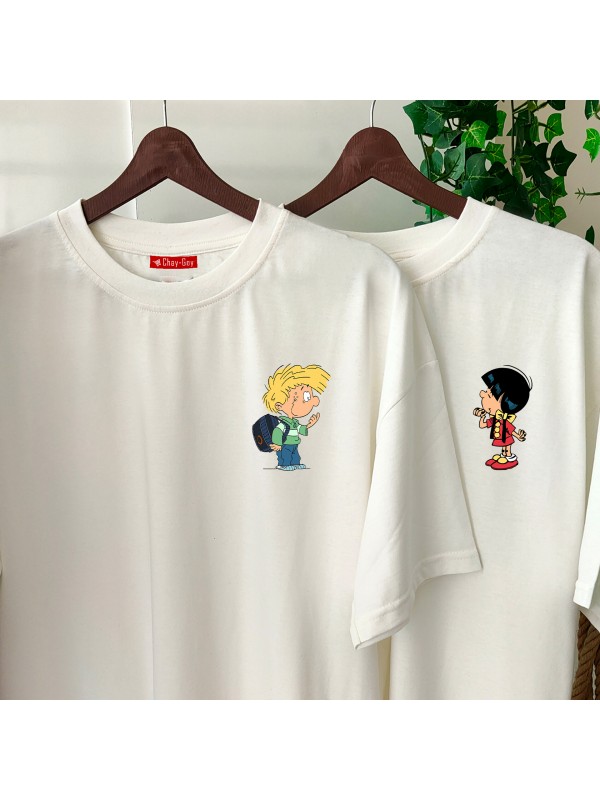 2 Adet Çizgifilm Tasarımlı  Tshirt