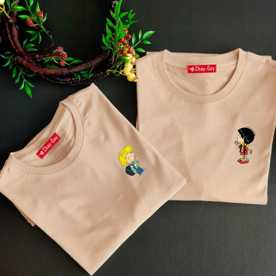 2 Adet Çizgifilm Tasarımlı  Tshirt