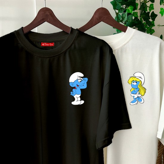 2 Adet Çizgifilm Tasarımlı  Tshirt