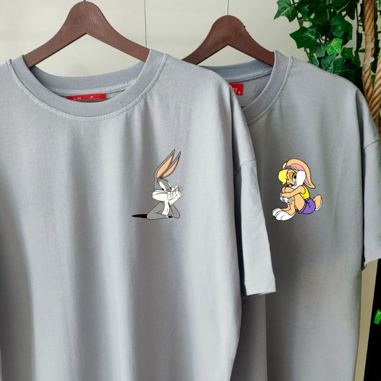 2 Adet Çizgifilm Tasarımlı  Tshirt