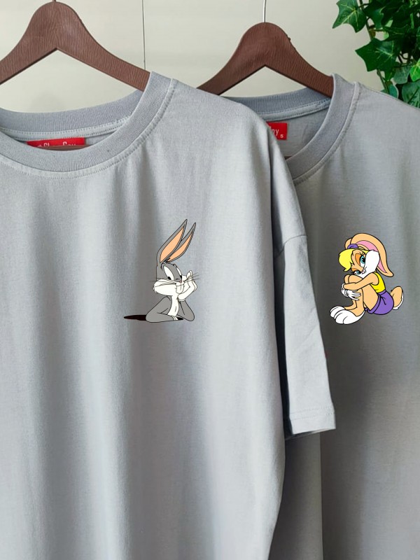 2 Adet Çizgifilm Tasarımlı  Tshirt