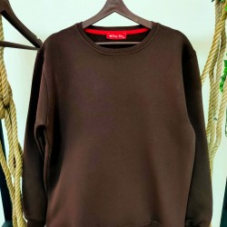 2 Adet Kol Baskılı İçi Polar 0 Yaka Sweatshirt