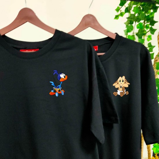 2 Adet Çizgifilm Tasarımlı Tshirt - Oversize 2 Adet Çizgifilm Tasarımlı Tshirt - Oversize