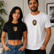 Erkek & Dişi Aslan Kombin Crop ve Tshirt