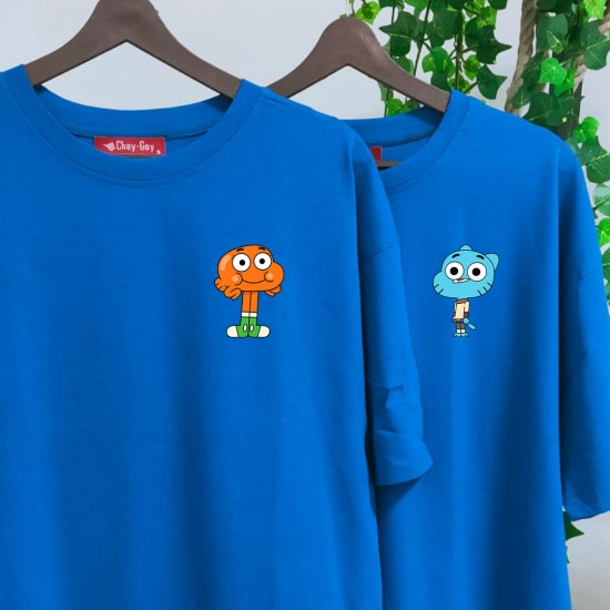 2 Adet Çizgifilm Tasarımlı Tshirt - Oversize 2 Adet Çizgifilm Tasarımlı Tshirt - Oversize