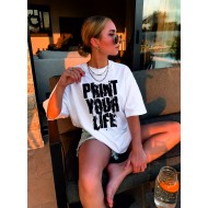 Prınt Your Lıfe Oversized Tshirt