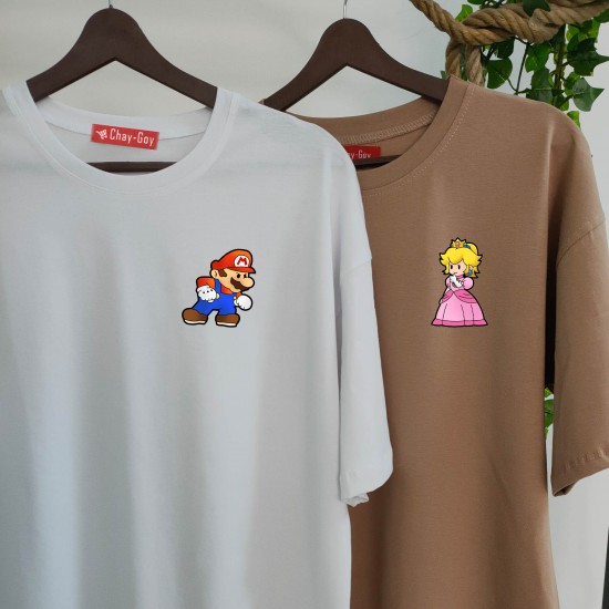 2 Adet Çizgifilm Tasarımlı Tshirt - Oversize 2 Adet Çizgifilm Tasarımlı Tshirt - Oversize