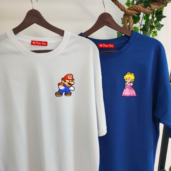 2 Adet Çizgifilm Tasarımlı Tshirt - Oversize 2 Adet Çizgifilm Tasarımlı Tshirt - Oversize