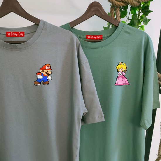 2 Adet Çizgifilm Tasarımlı Tshirt - Oversize 2 Adet Çizgifilm Tasarımlı Tshirt - Oversize
