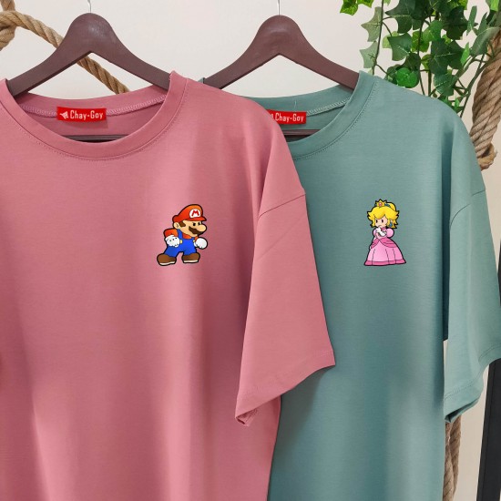 2 Adet Çizgifilm Tasarımlı Tshirt - Oversize 2 Adet Çizgifilm Tasarımlı Tshirt - Oversize