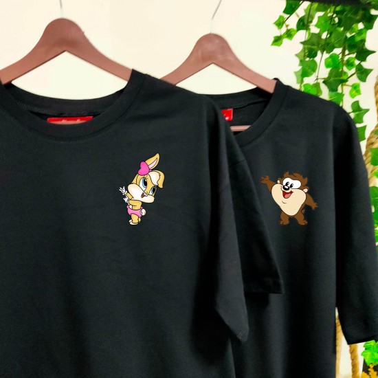 2 Adet Çizgifilm Tasarımlı Tshirt - Oversize 2 Adet Çizgifilm Tasarımlı Tshirt - Oversize