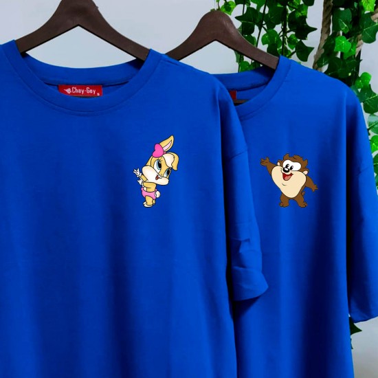 2 Adet Çizgifilm Tasarımlı Tshirt - Oversize 2 Adet Çizgifilm Tasarımlı Tshirt - Oversize