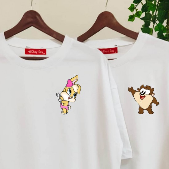 2 Adet Çizgifilm Tasarımlı Tshirt - Oversize 2 Adet Çizgifilm Tasarımlı Tshirt - Oversize