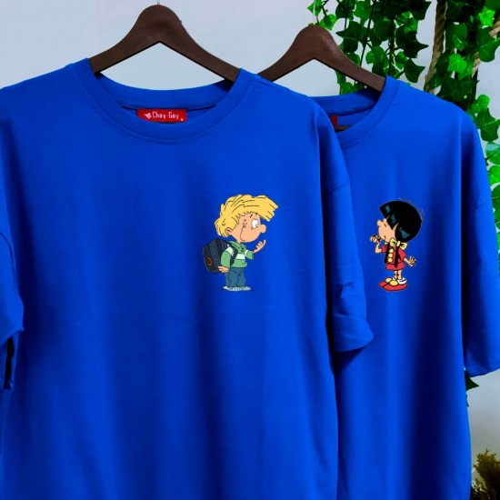 2 Adet Çizgifilm Tasarımlı Tshirt - Oversize 2 Adet Çizgifilm Tasarımlı Tshirt - Oversize