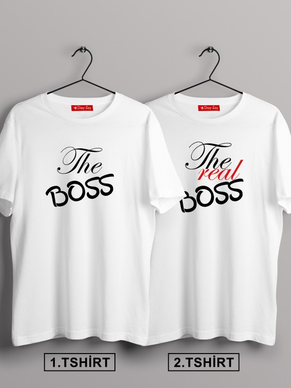 The Boss Çift Tişörtü-Beyaz 