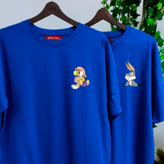 2 Adet Çizgifilm Tasarımlı Tshirt - Oversize 2 Adet Çizgifilm Tasarımlı Tshirt - Oversize