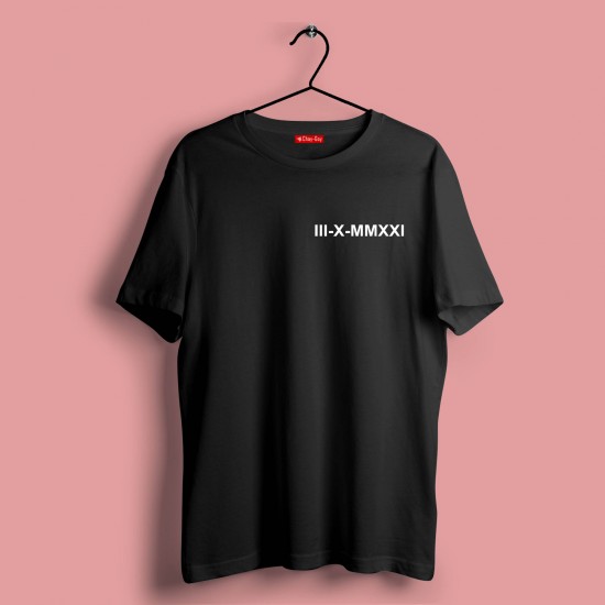  Romen Rakamı Tarih Baskılı Çift Tişörtleri