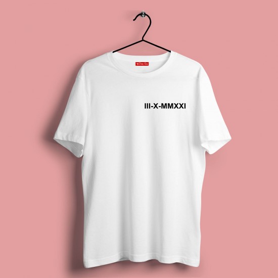  Romen Rakamı Tarih Baskılı Çift Tişörtleri