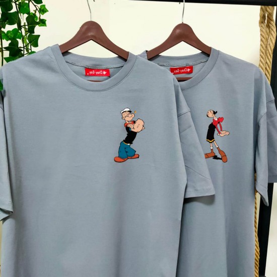 2 Adet Çizgifilm Tasarımlı Tshirt - Oversize 2 Adet Çizgifilm Tasarımlı Tshirt - Oversize