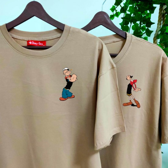 2 Adet Çizgifilm Tasarımlı Tshirt - Oversize 2 Adet Çizgifilm Tasarımlı Tshirt - Oversize