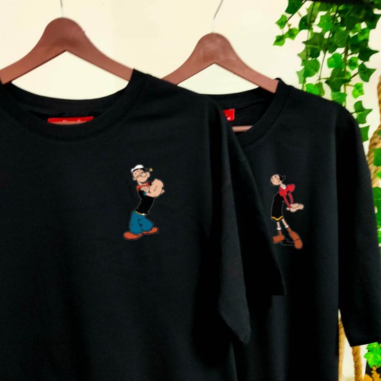 2 Adet Çizgifilm Tasarımlı Tshirt - Oversize 2 Adet Çizgifilm Tasarımlı Tshirt - Oversize