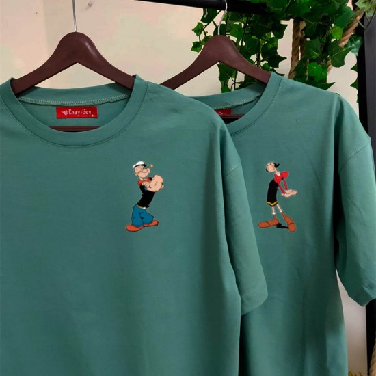 2 Adet Çizgifilm Tasarımlı Tshirt - Oversize 2 Adet Çizgifilm Tasarımlı Tshirt - Oversize