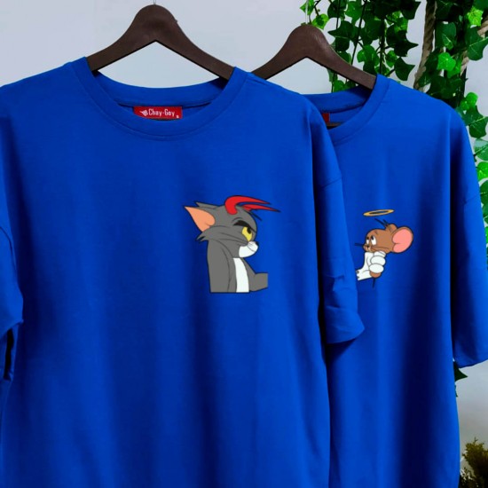 2 Adet Çizgifilm Tasarımlı Tshirt - Oversize 2 Adet Çizgifilm Tasarımlı Tshirt - Oversize