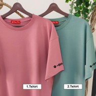 2 Adet Spotify Kodlu Kol Baskılı Oversize Tshirt