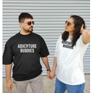 Adventure Buddies Sevgili Tshirtü A+++  Kalite - Oversize
