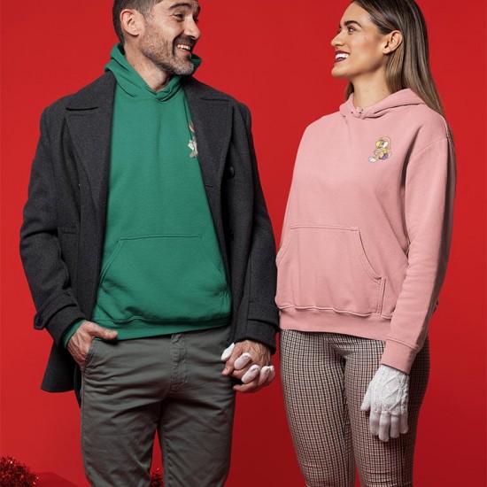 2 Adet Çizgifilm Tasarımlı  Kapşonlu Sweatshirt Hoodie