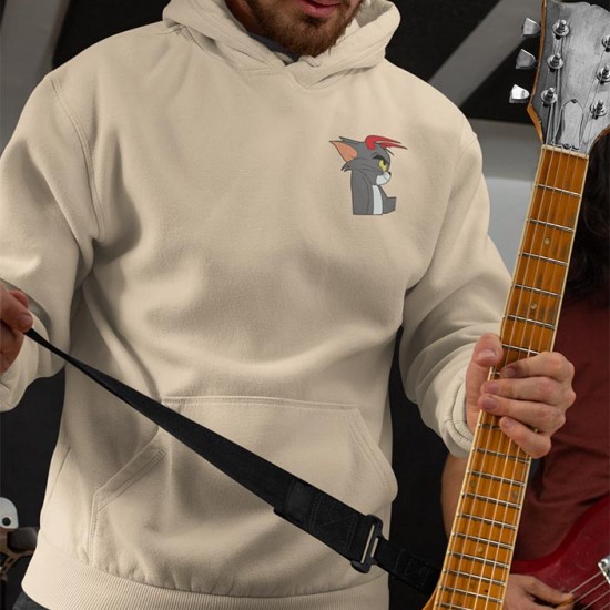 2 Adet Çizgifilm Tasarımlı  Kapşonlu Sweatshirt Hoodie